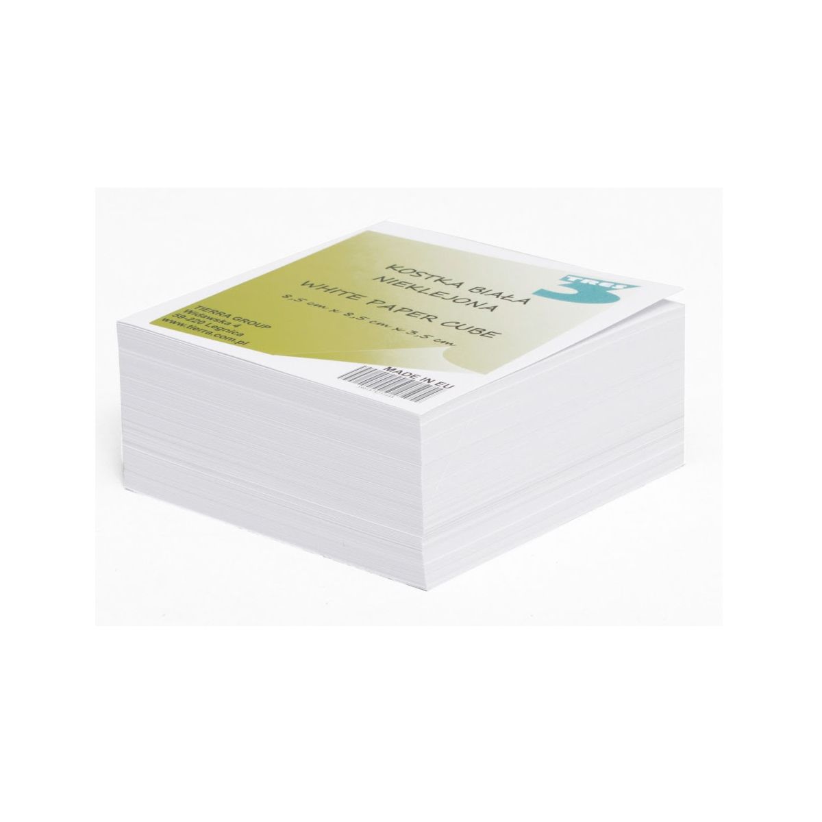 Notes samoprzylepny Tres nieklejona biały [mm:] 85x85 (KOSBN)