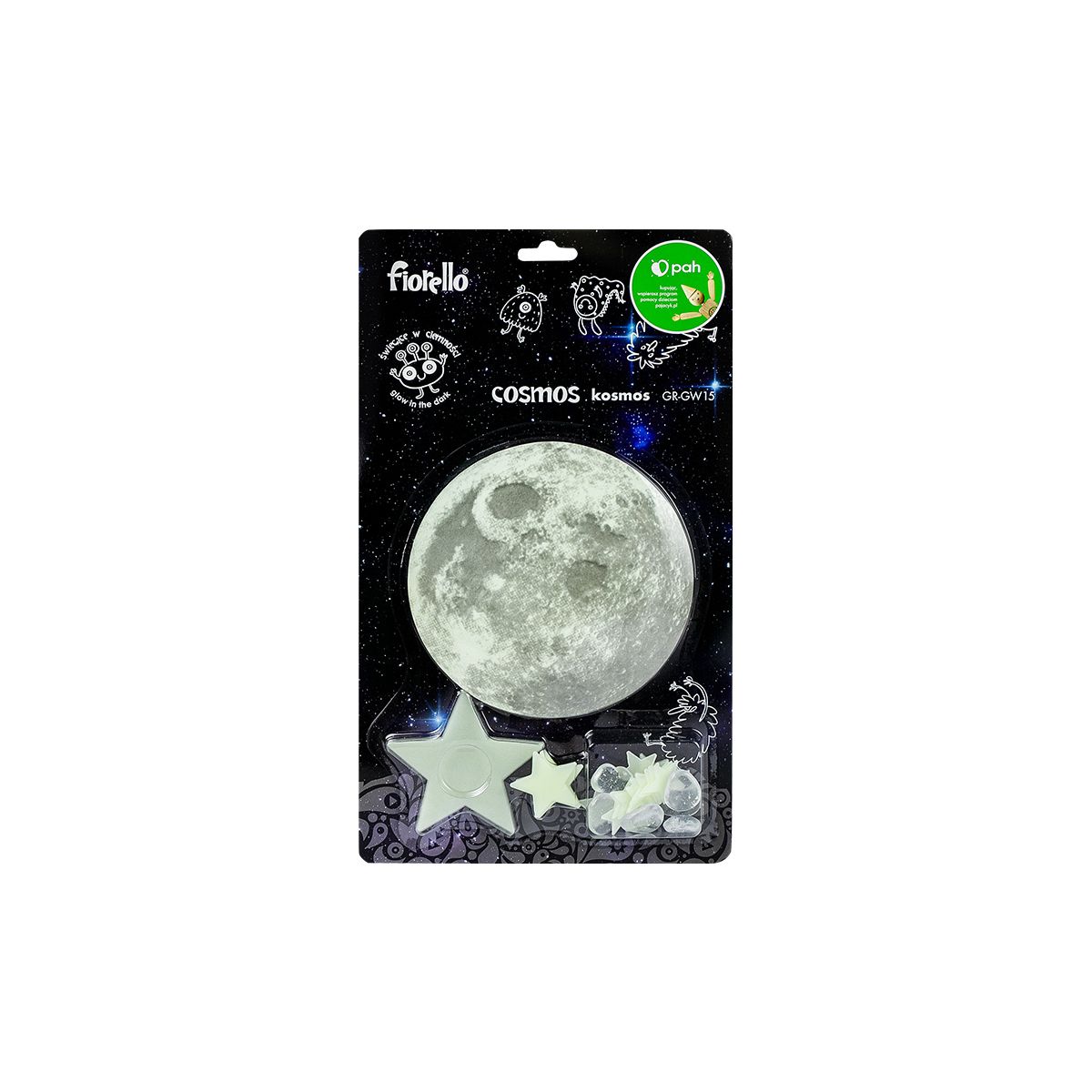 Naklejka ścienna Fiorello Fluorescencyjna kosmos 3D (170-2811)