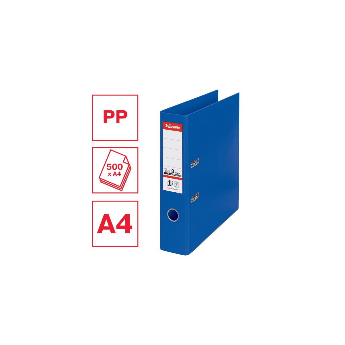 Segregator dźwigniowy Esselte No.1 Power A4 75mm niebieski (811350)