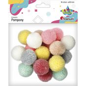 Pompony Titanum Craft-Fun Series pastelowe mix 18 szt (DIY19308)