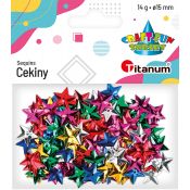 Cekiny Titanum Craft-Fun Series gwiazdki 15mm mix 14g (CG035)
