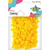 Cekiny Titanum Craft-Fun Series Okrągłe pastelowe żółte