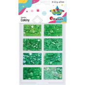 Cekiny Titanum Craft-Fun Series 8 kolorów zielone 2,5g (3G8P 160162)