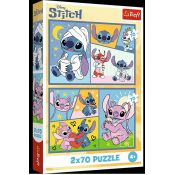 Puzzle Trefl Stitch Ze Stitchem nie ma nudy 140 el. (34441)