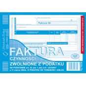 Druk offsetowy Michalczyk i Prokop Faktura czynności zwolnione z podatku A5 80k. (198-3E)