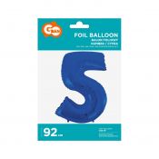 Balon foliowy Godan cyfra 5 NIEBIESKA 91 cm 45cal (FG-C85N5)