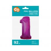 Balon foliowy Godan cyfra 7 srebrny 35 cm 45cal (FG-C35S7)