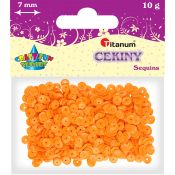 Cekiny Titanum Craft-Fun Series Okrągłe pastelowe pomarańczowe