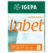 Etykieta samoprzylepna Igepa Label Multipurpose A4 biały [mm:] 70x37