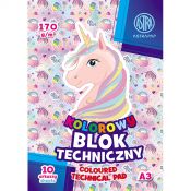 Blok techniczny Astrapap BS&Unicorn ASTRAPAP A3 mix 170g 10k (106021008)