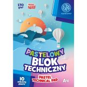 Blok techniczny Astrapap kolorowy pastel A4 kolorowy 170g 10k (106022003)