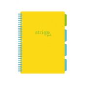 Kołozeszyt (kołobrulion) Strigo NEON ŻÓŁTY B5 100k. 80g krata (PADS014)