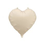 Balon foliowy Partydeco serce jasny beż, 45cm 18cal (FB9T-013J)