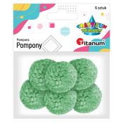 Pompony Titanum Craft-Fun Series pastelowe miętowy 6 szt (DIY19308)