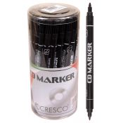 Marker do cd Cresco dwustronny, czarny B/Mmm (212100)