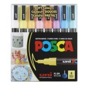 Marker specjalistyczny Posca SOFT COLORS 8 sztuk, mix 0,9-1,3mm okrągła końcówka (177313)