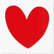 Serwetki Paw Red Hearts mix nadruk bibuła [mm:] 330x330 (TL126000)