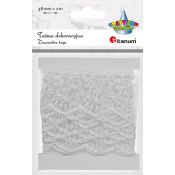 Wstążka Titanum Craft-Fun Series Koronka 38x2 [mm x m] biała (24BR0201-77(W))