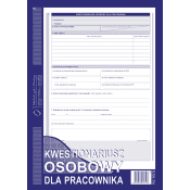 Druk offsetowy Michalczyk i Prokop Kwestinariusz osobowy dla pracownika A4 40k. (504-B)