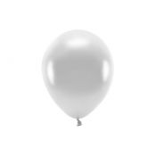 Balon gumowy Partydeco Metalizowane Eco Balloons srebrny 260mm (ECO26M-018)