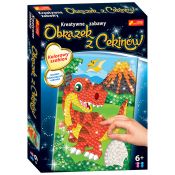 Zestaw kreatywny dla dzieci Ranok Creative Cekinowe obrazki dinozaur Trex (9503007000)