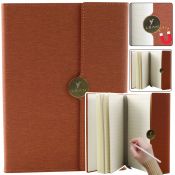Notes Lean Biurowy Na Magnes Notatnik  Z Obiciem Brązowy A5 95k. linia [mm:] 210x150 (20683)
