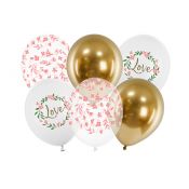 Balon gumowy Partydeco Love, mix mix 300mm (SB14P-321-000-6)