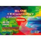 Blok techniczny Protos kolor A4 mix 160g 20k