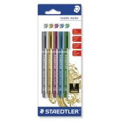 Marker permanentny Staedtler melaiczny mix 1,0-2,0mm okrągła końcówka (8323BK5)
