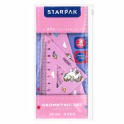 Komplet geometryczny Starpak Unicorn 3 el. (538972)