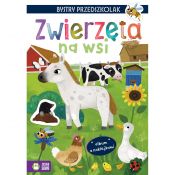 Książeczka edukacyjna Bystry maluszek.Album z naklejkami. Zwierzęta na wsi. Zielona Sowa