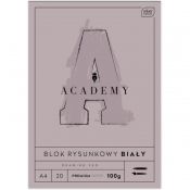 Blok rysunkowy ACADEMY A4 /20 100g A4 biały 100g 20k (5902277331700)