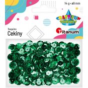 Cekiny Titanum Craft-Fun Series okrągłe 9mm zielone 14g (268301)