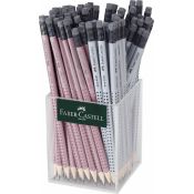 Ołówek Faber Castell Grip srebrny/różowy B (217272 FC)