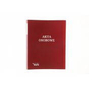 Teczka do akt osobowych Warta zadrukowana ABCDE A4 czerwony tektura (1824-339-044)