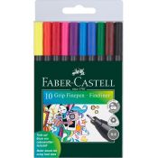 Cienkopisy Faber-Castell Grip Finepen 0,4 10 kolorów (FC151610)