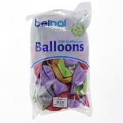 Balon gumowy Partydeco metalizowany 100 szt mix 12cal (12m-000)