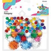 Pompony Titanum Craft-Fun Series brokatowe mix 80 szt (361537)