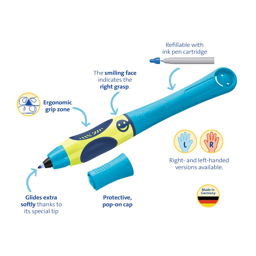 Pióro kulkowe Pelikan Dla Praworęcznych Griffix neon fresh blue (400191571)