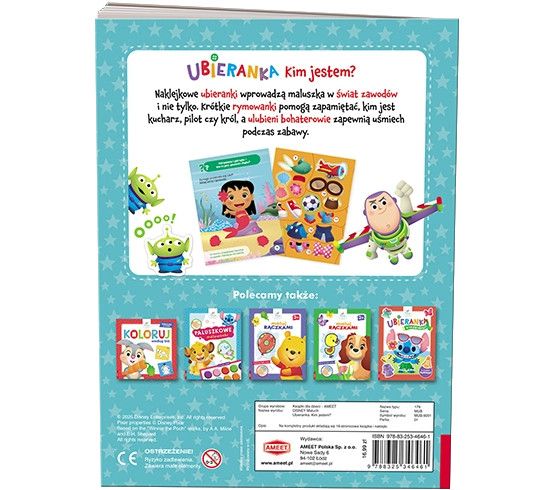 Książeczka edukacyjna Ameet Disney Maluch. Ubieranka. Kim jestem? (MUB 9201)