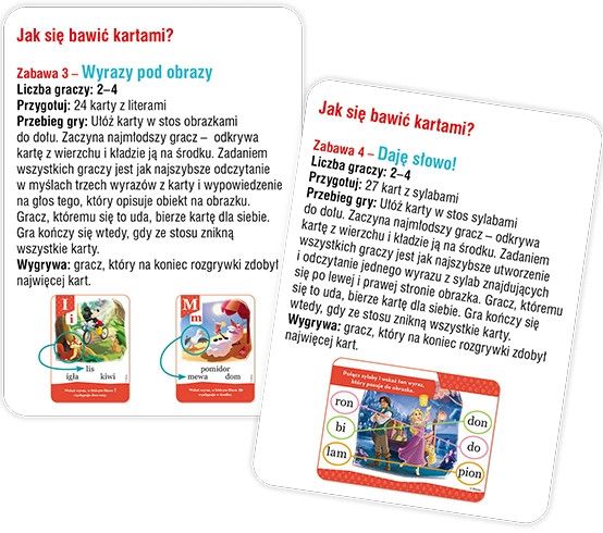 Książeczka edukacyjna Ameet Disney Uczy. Tworzę zdania i czytam. Karty (UEK 9301)