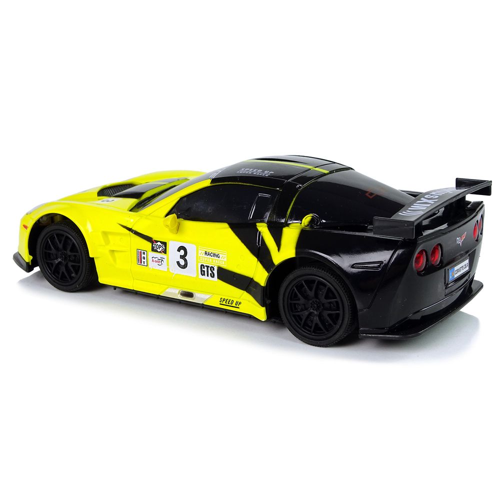 Samochód Lean R/C 1:24 Corvette Żółte C6.R 2.4 G Światła (9734)