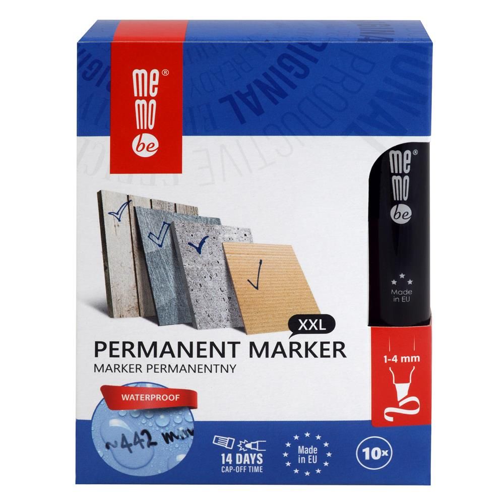 Marker permanentny Memobe zielony zielony 1-4mm ścięta końcówka (MM201-04)