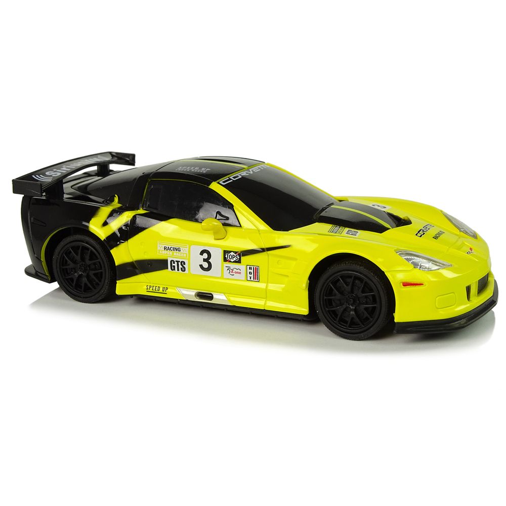 Samochód Lean R/C 1:24 Corvette Żółte C6.R 2.4 G Światła (9734)