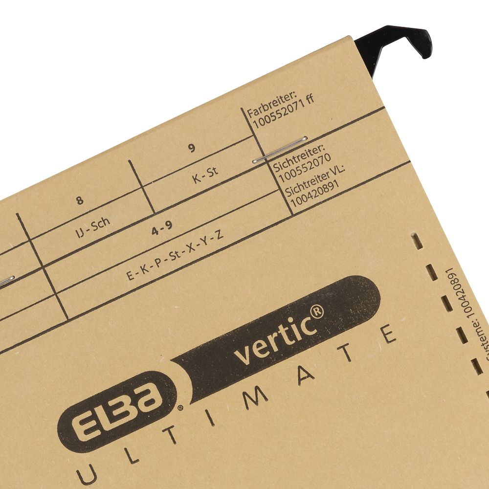 Skoroszyt Elba Vertic Ultimate wiszący personalno-kredytowy A4 brązowy karton 230g (100082310)