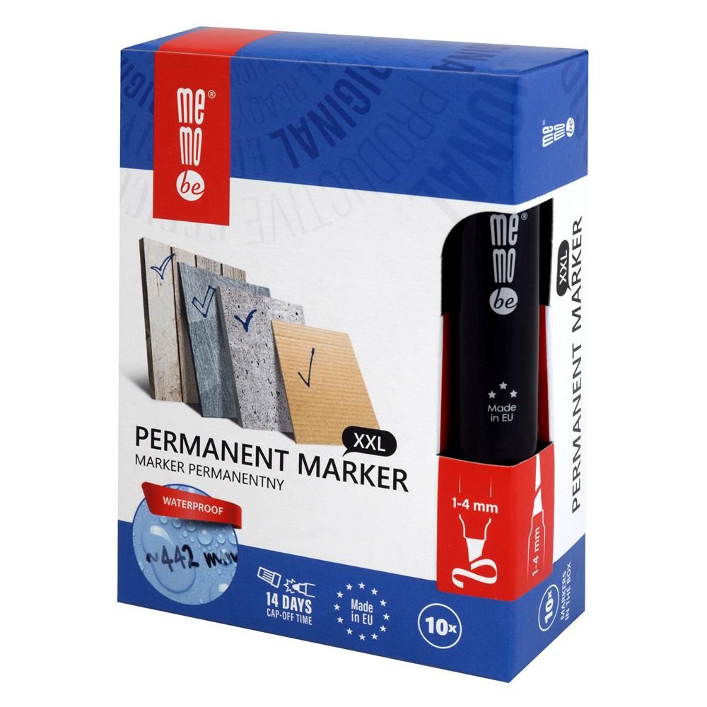 Marker permanentny Memobe zielony zielony 1-4mm ścięta końcówka (MM201-04)