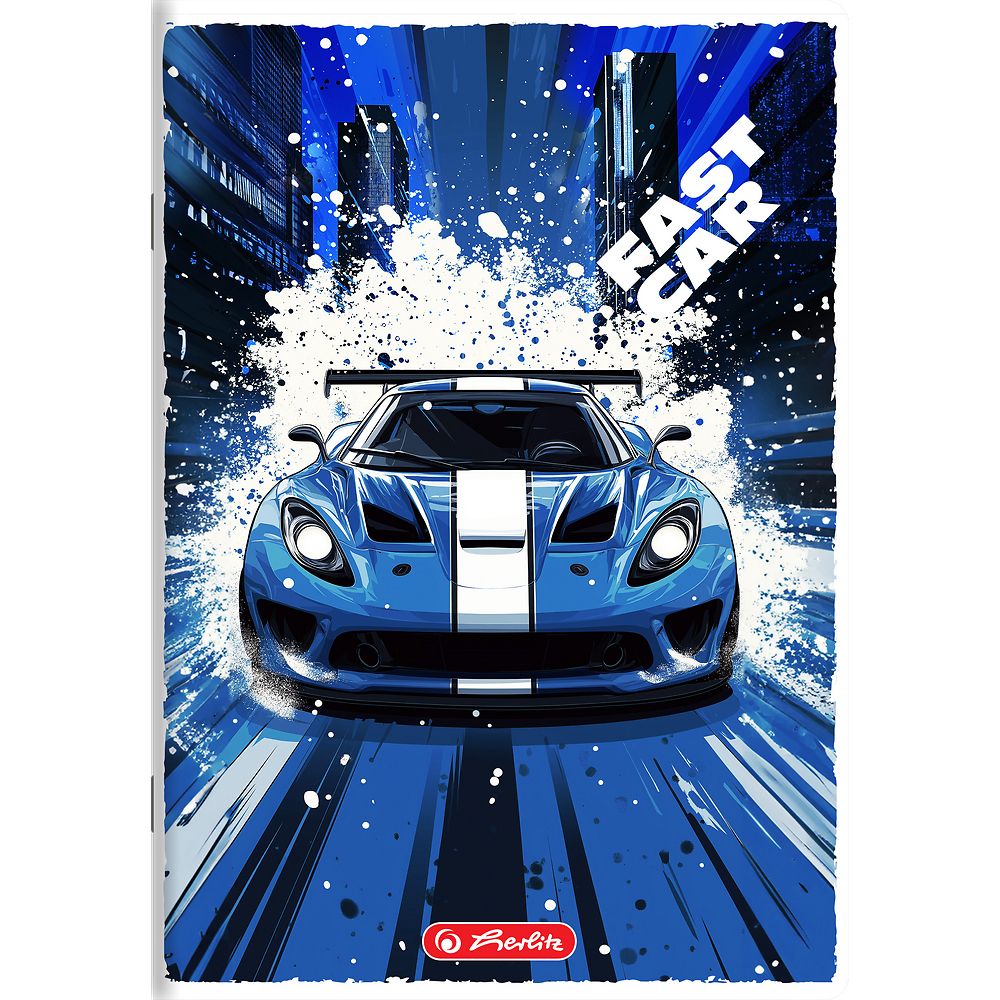 Zeszyt Herlitz Fast Car A5 16k. 70g linia podwójna kolorowa (400196834)