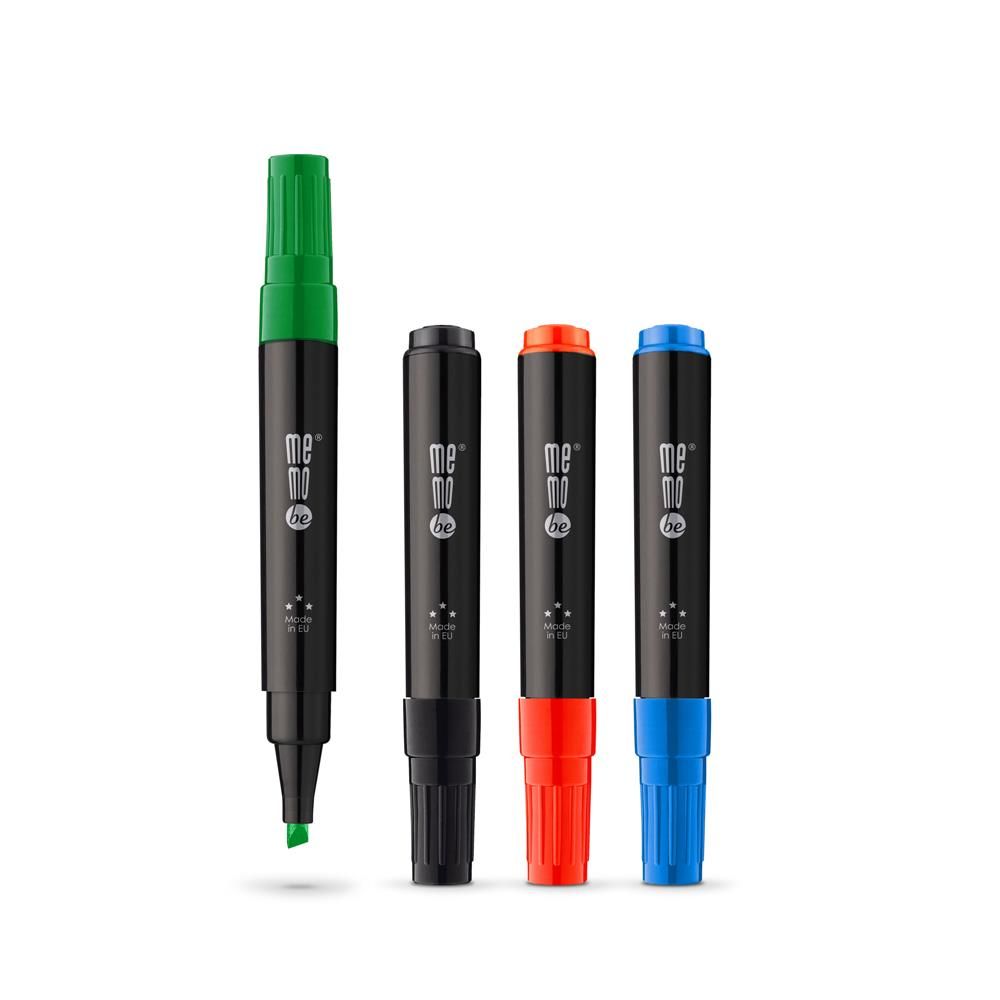 Marker permanentny Memobe zielony zielony 1-4mm ścięta końcówka (MM201-04)