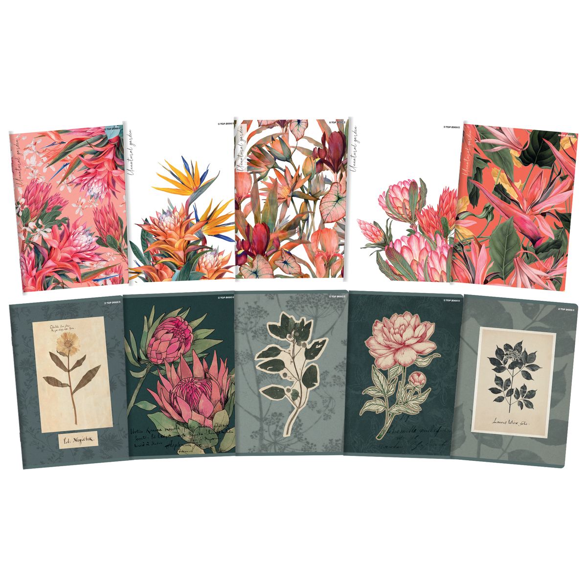 Zeszyt Top 2000 FLOWERS A5 32k. 70g linia (400169418)