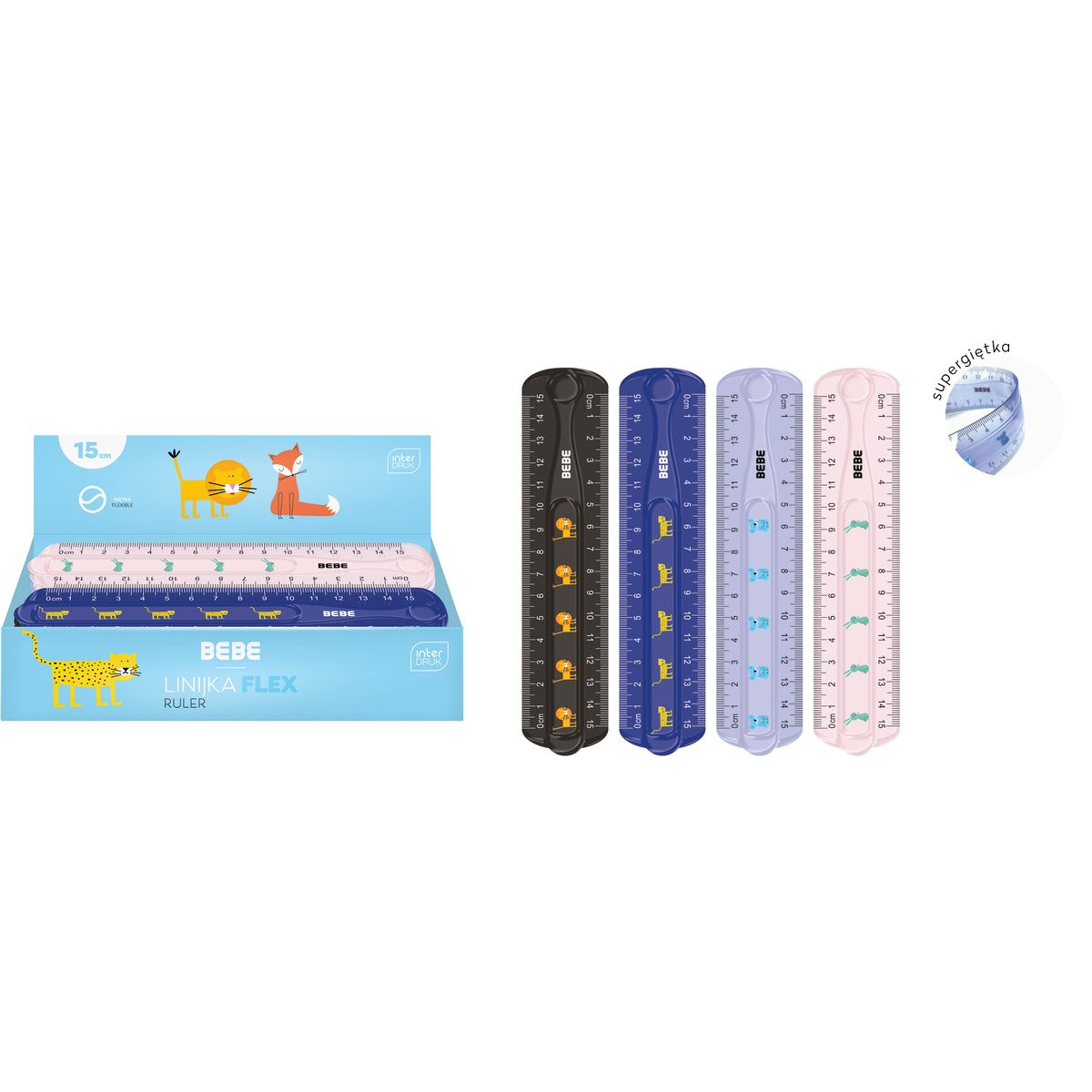 Linijka gumowa Interdruk BB KIDS BB Kids flex 15cm (15 cm)